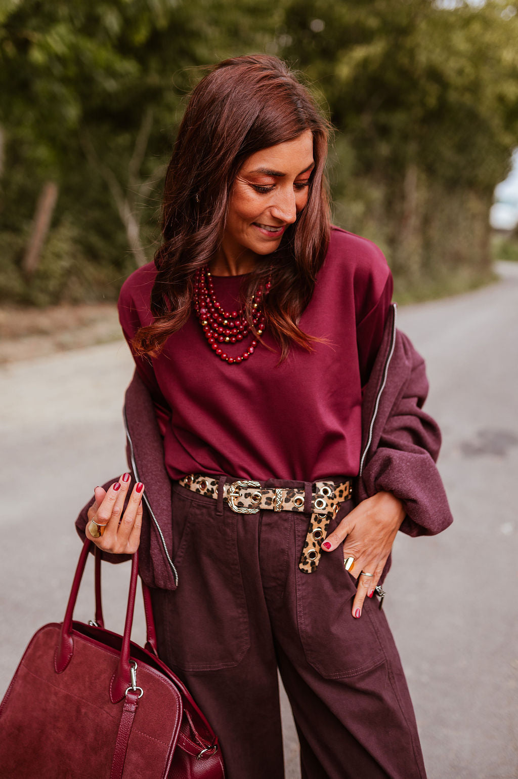 Edith burgundy T-shirt