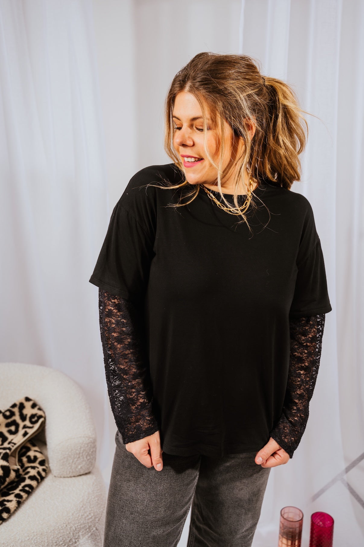 Zwarte Soline Blouse