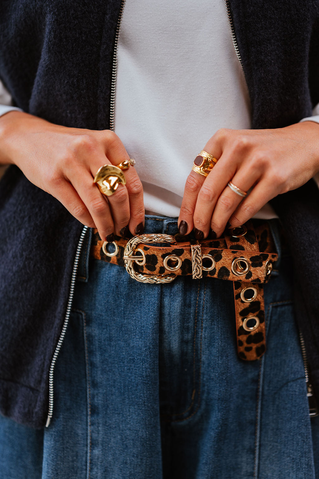 Ceinture Beth Leopard camel