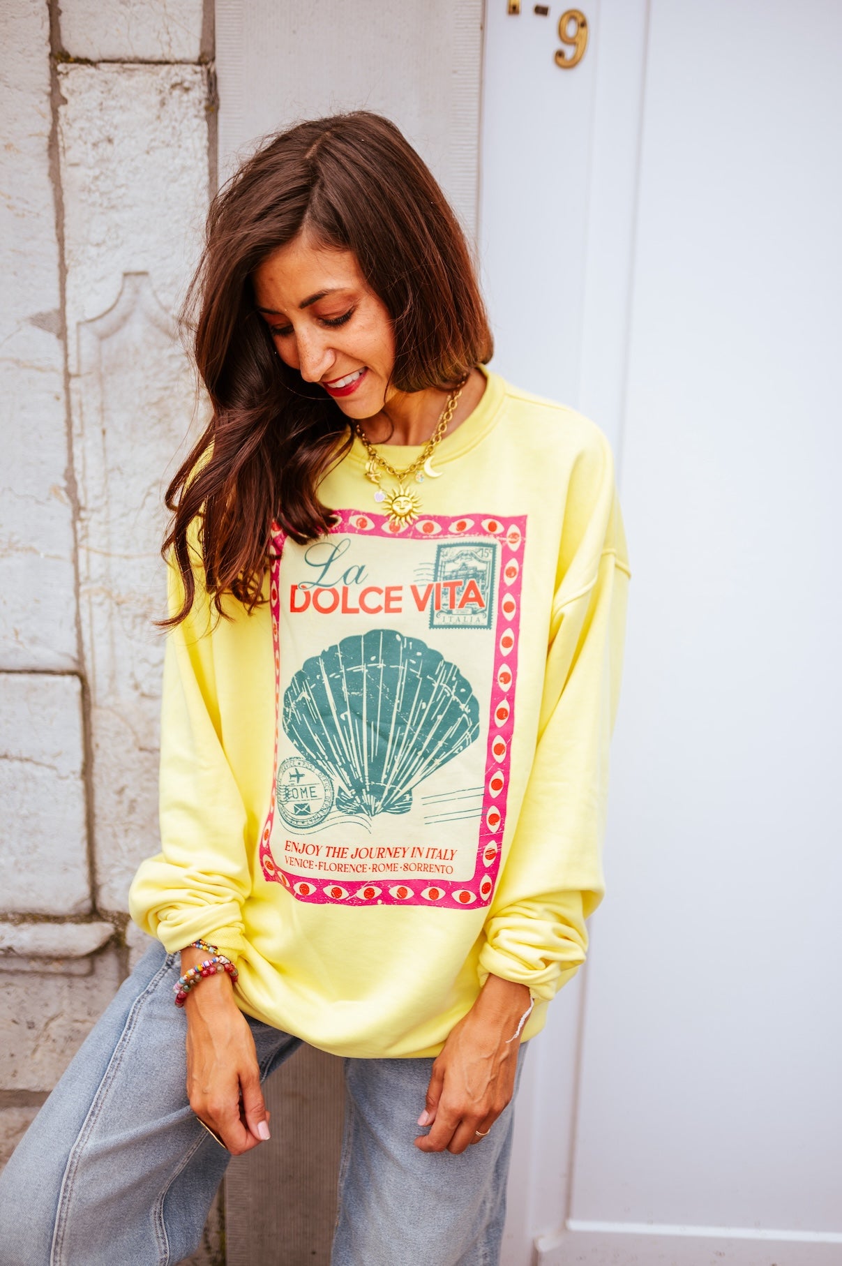 Sweat dolce Vita jaune