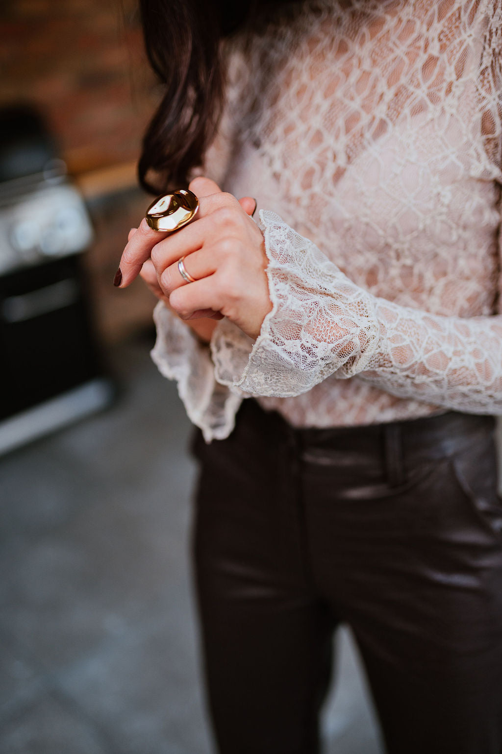 Beige blouse van Celian