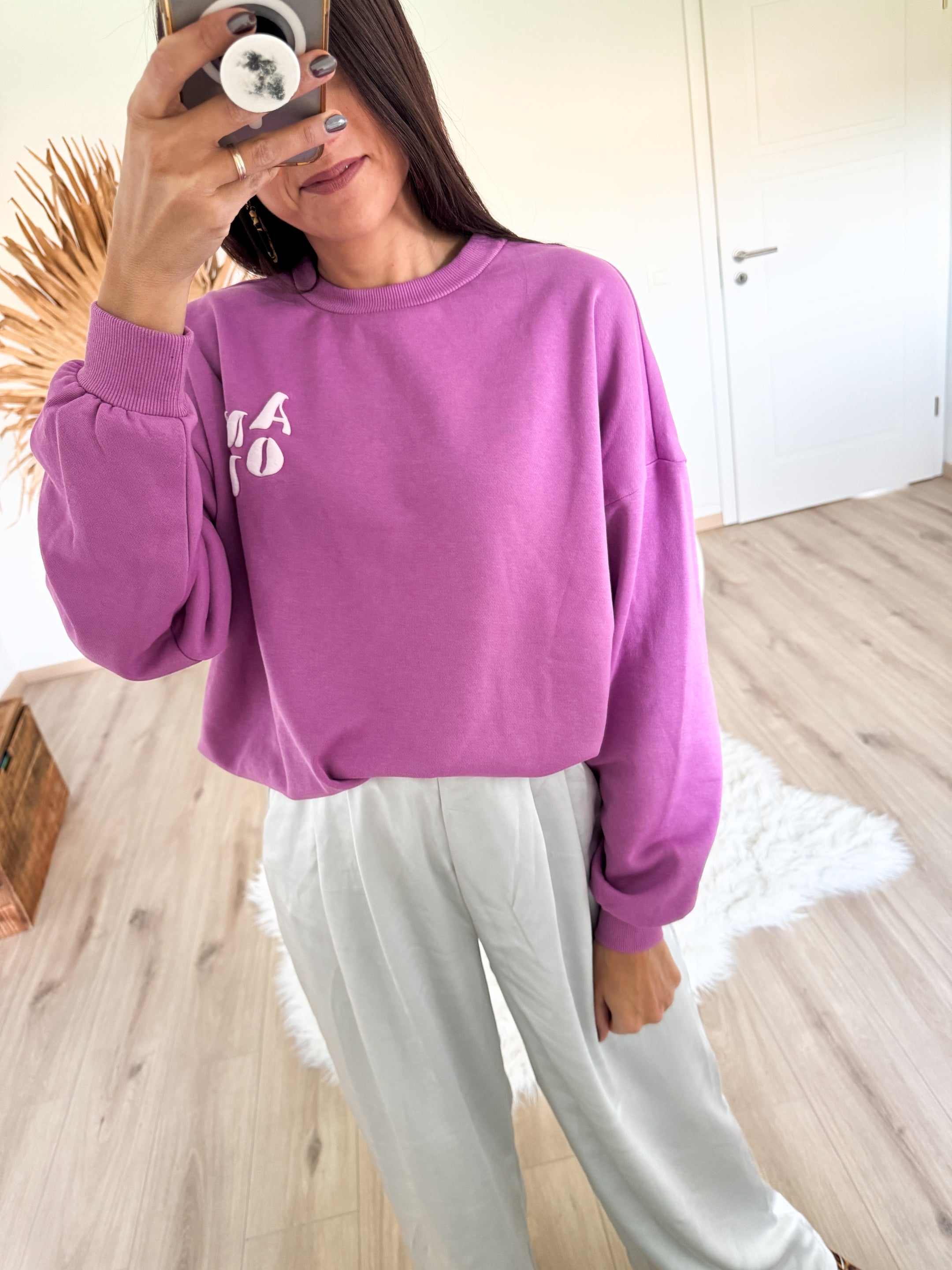 Sweat Amour mauve