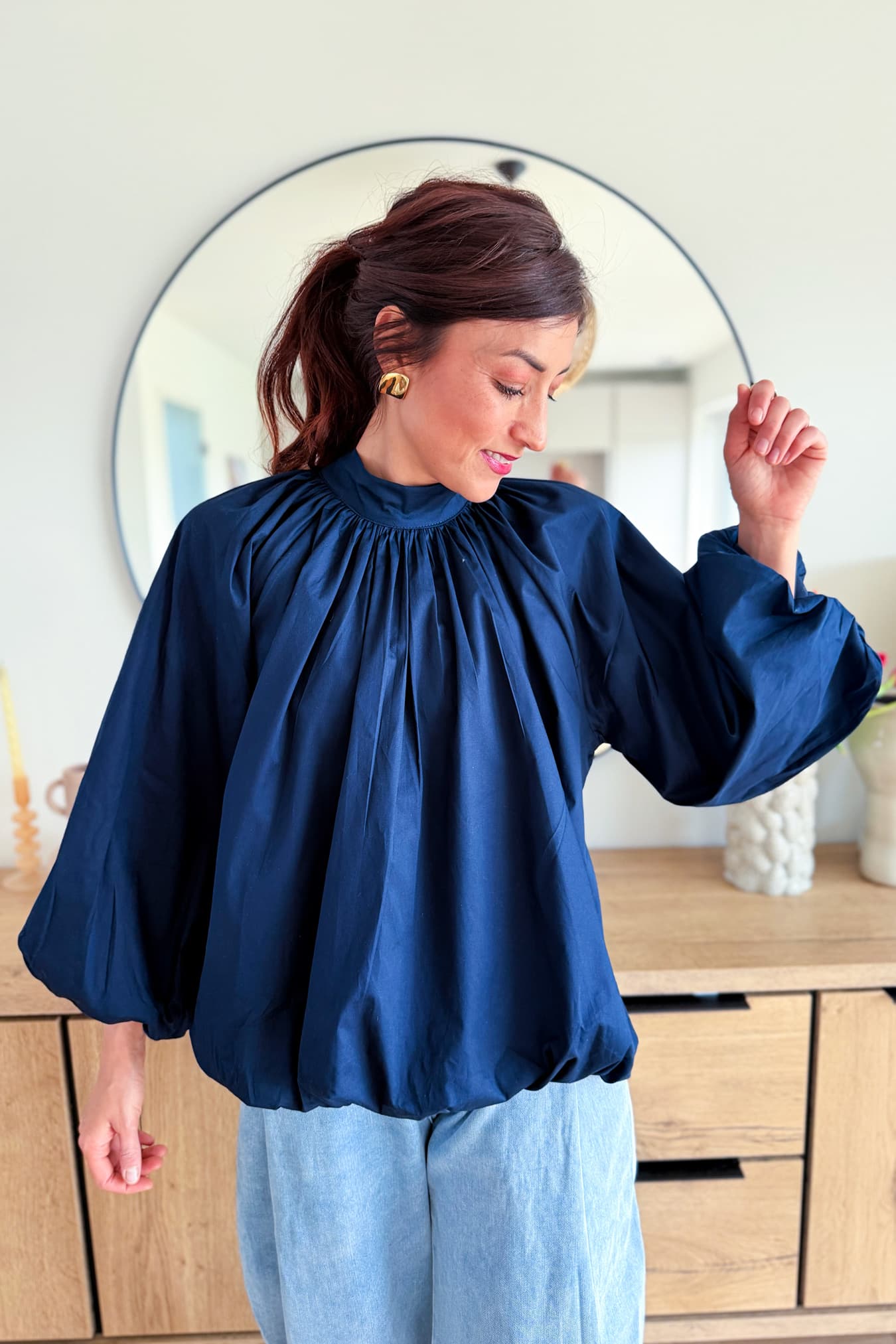 Blouse SORAYA marine (dos nus)