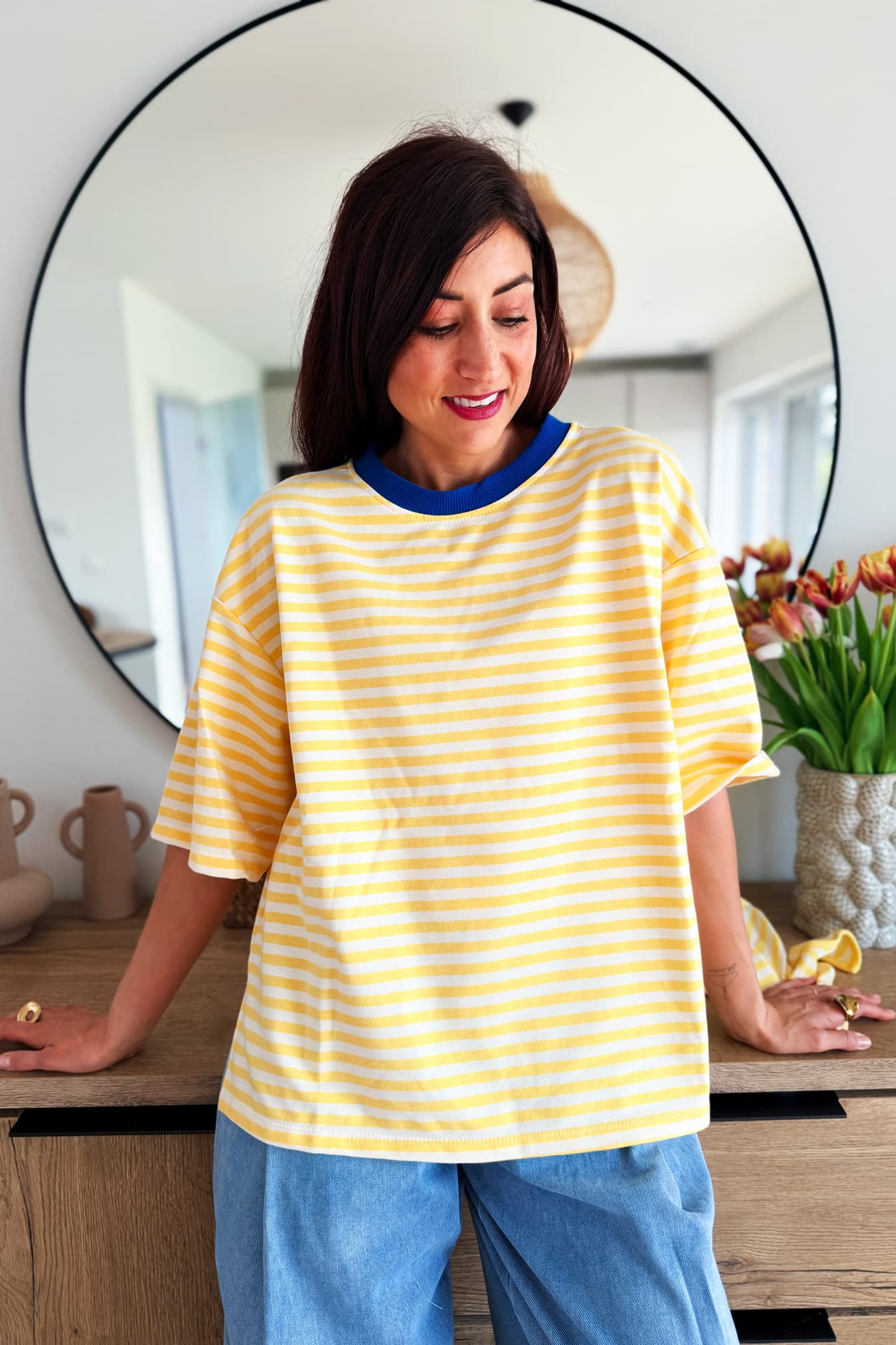 Blouse CONNY (avec foulard) jaune