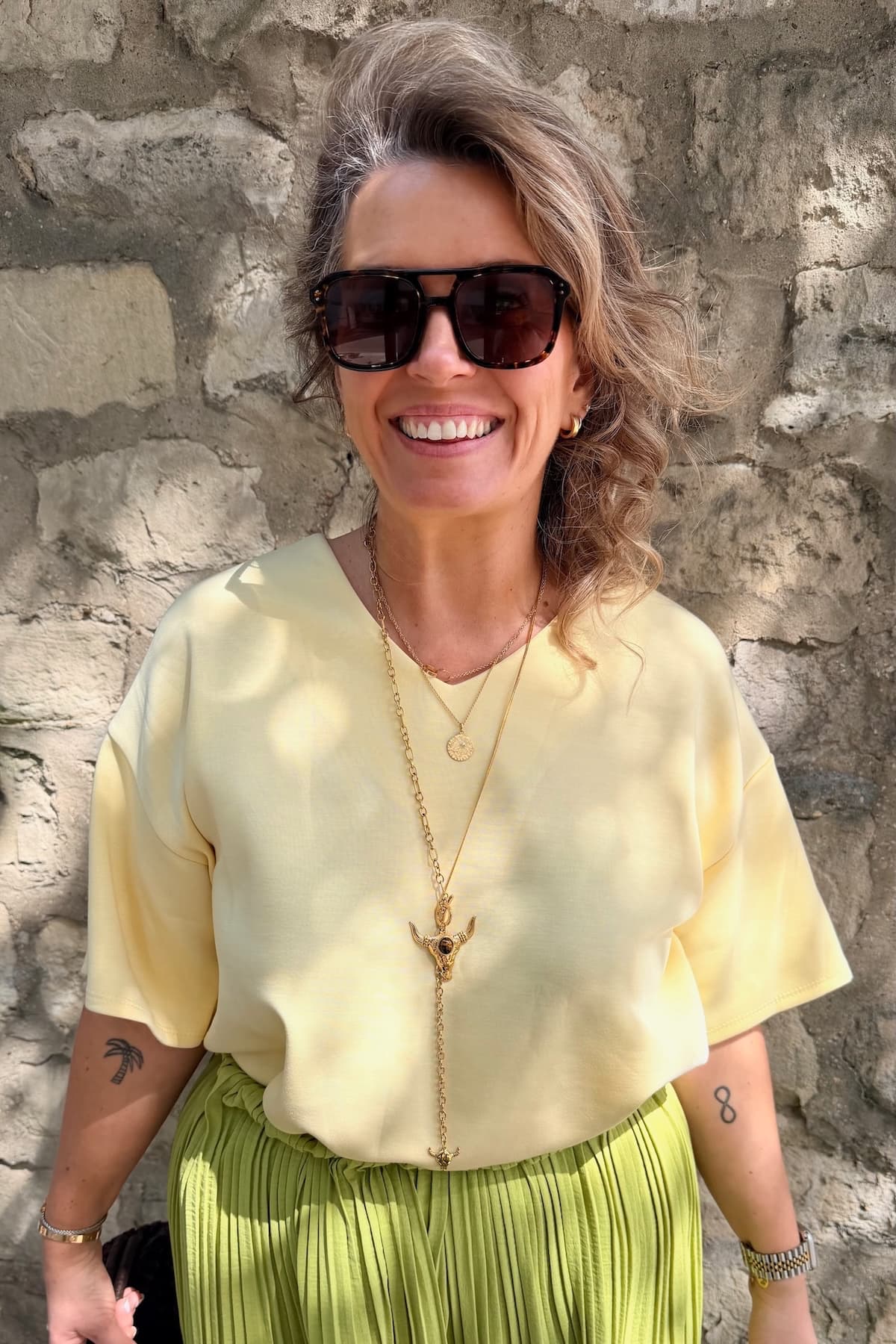 Tee EDITH CURVE jaune (précommande)
