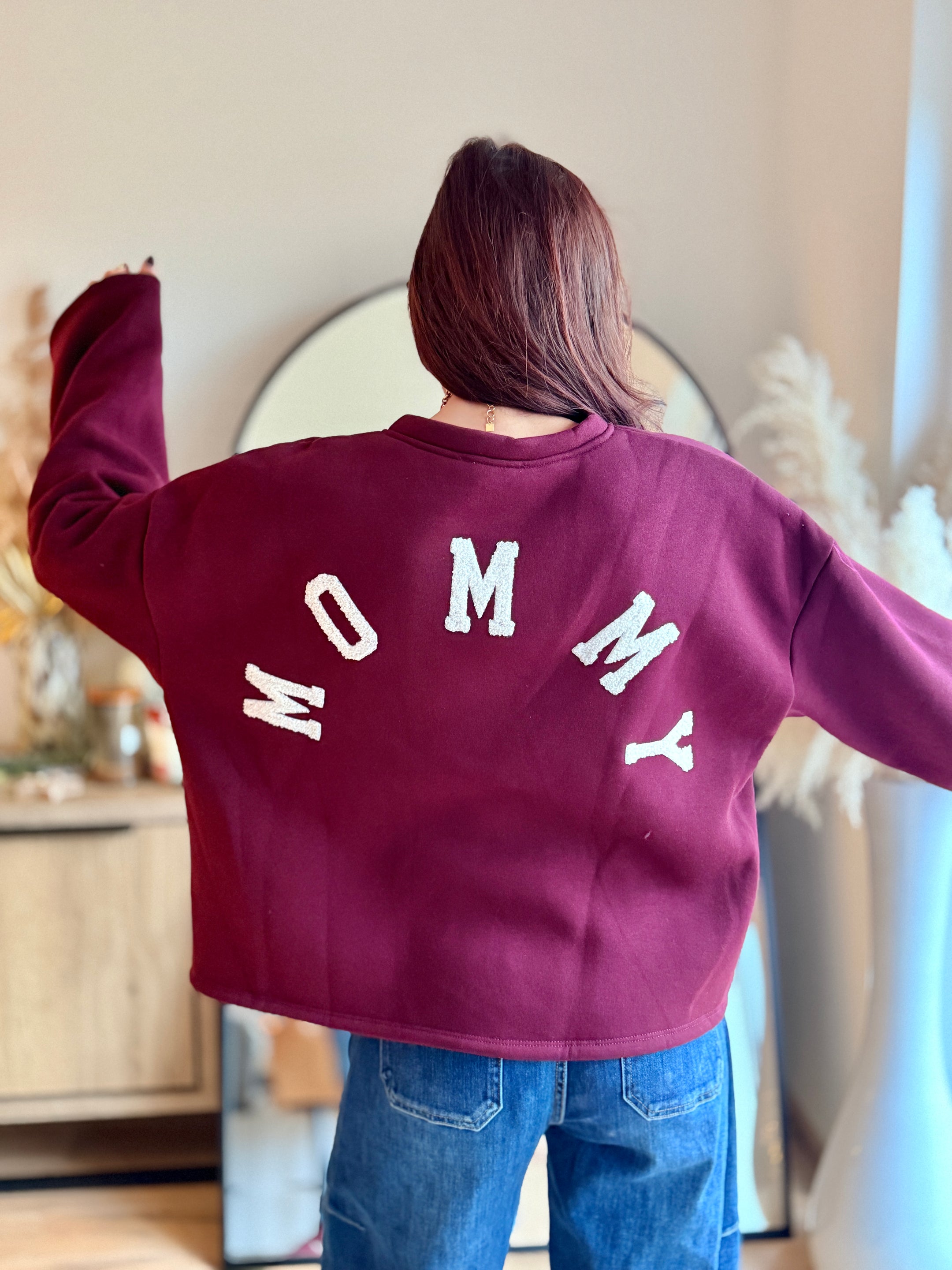 Sweatshirt Mommy burgundy