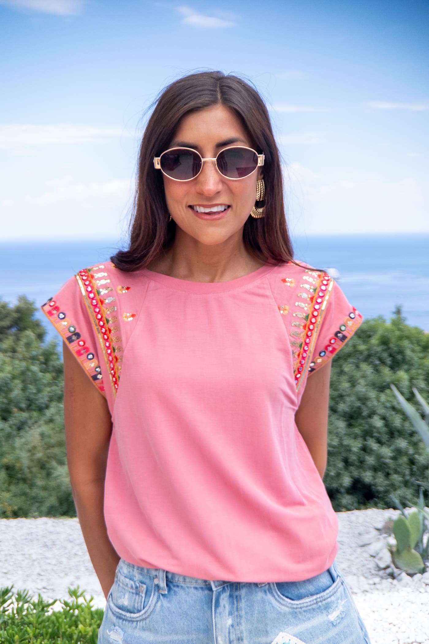 JEN pink tee