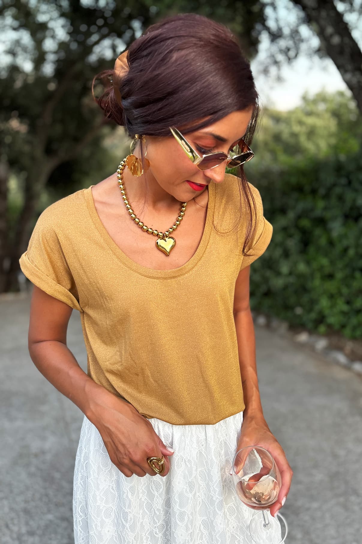 Camiseta Sindy color camello