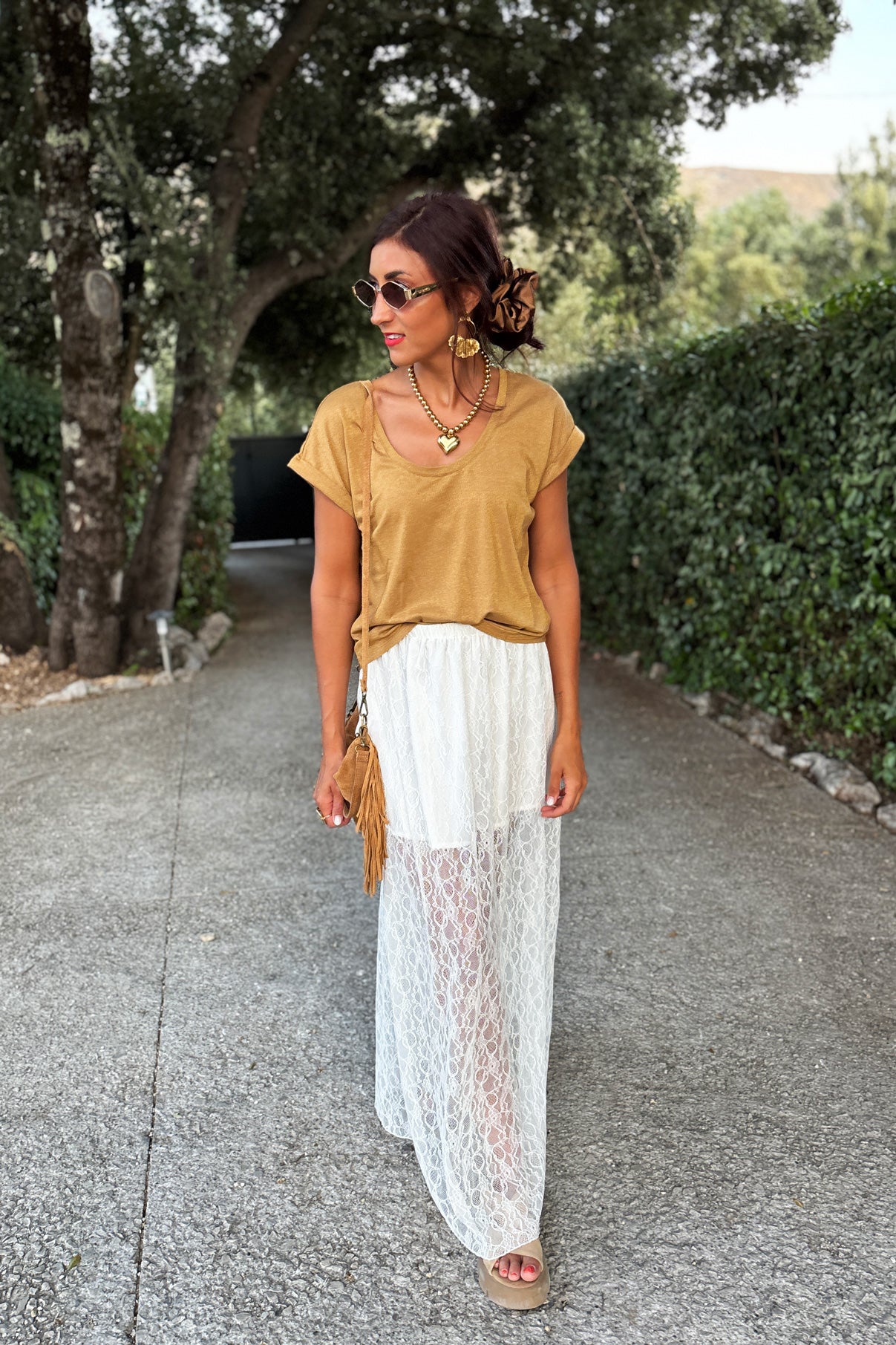 Camiseta Sindy color camello