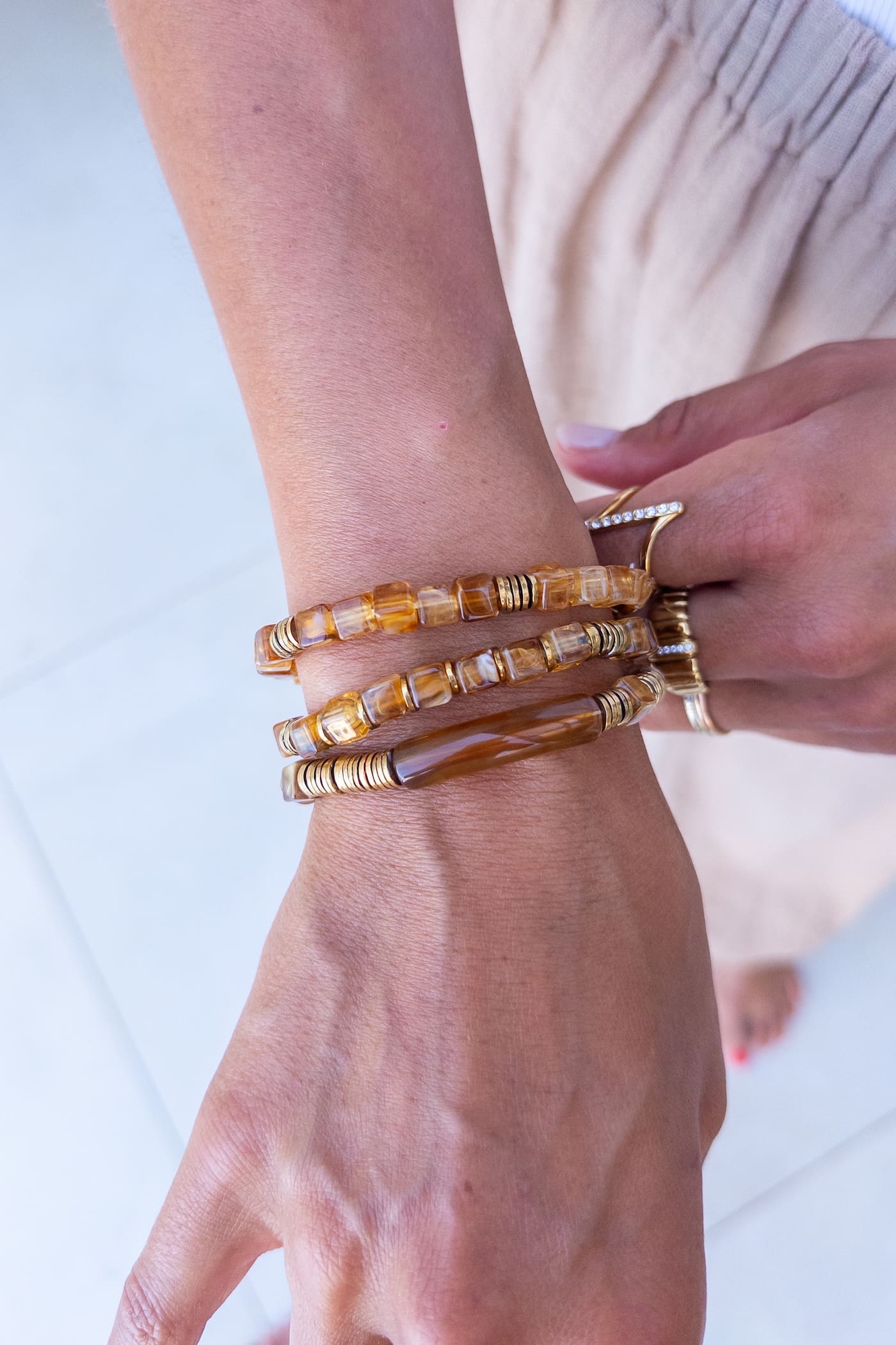Dreier-Armband braun