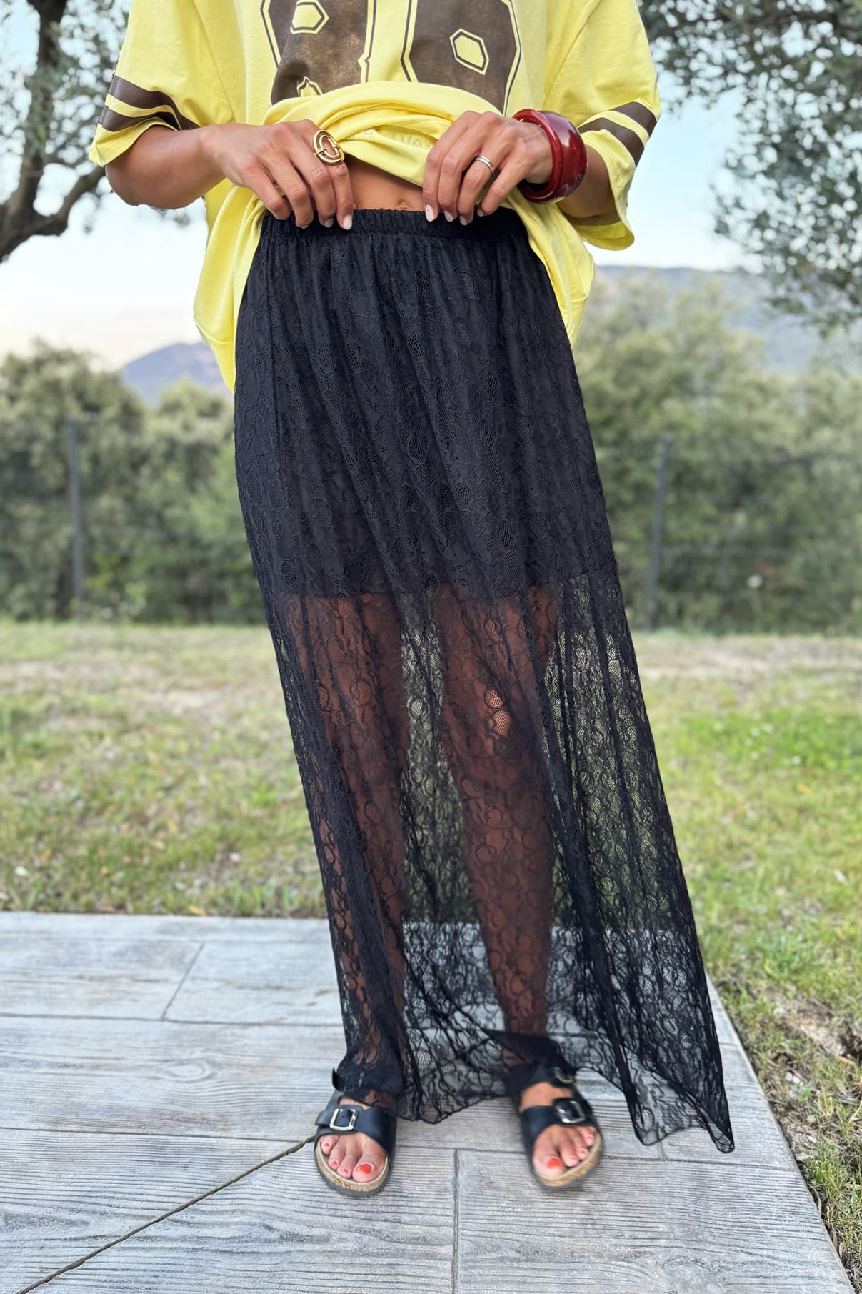 Jupe dentelle Elye Noir