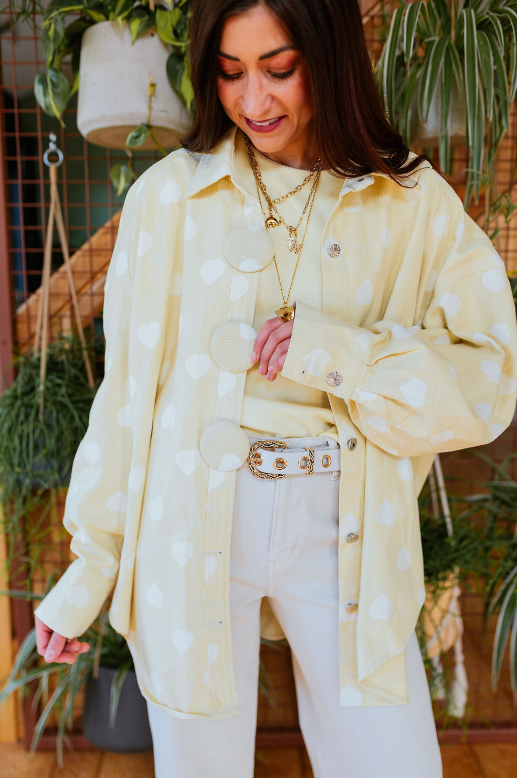 Veste COEUR jaune