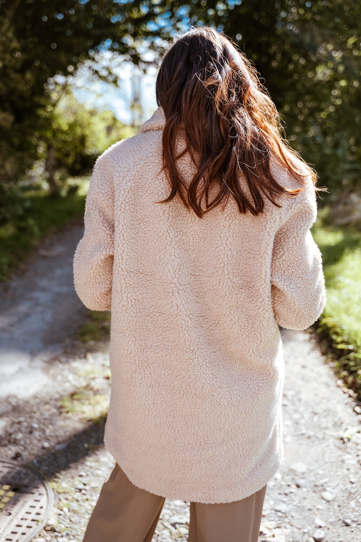 Manteau Teddy Beige