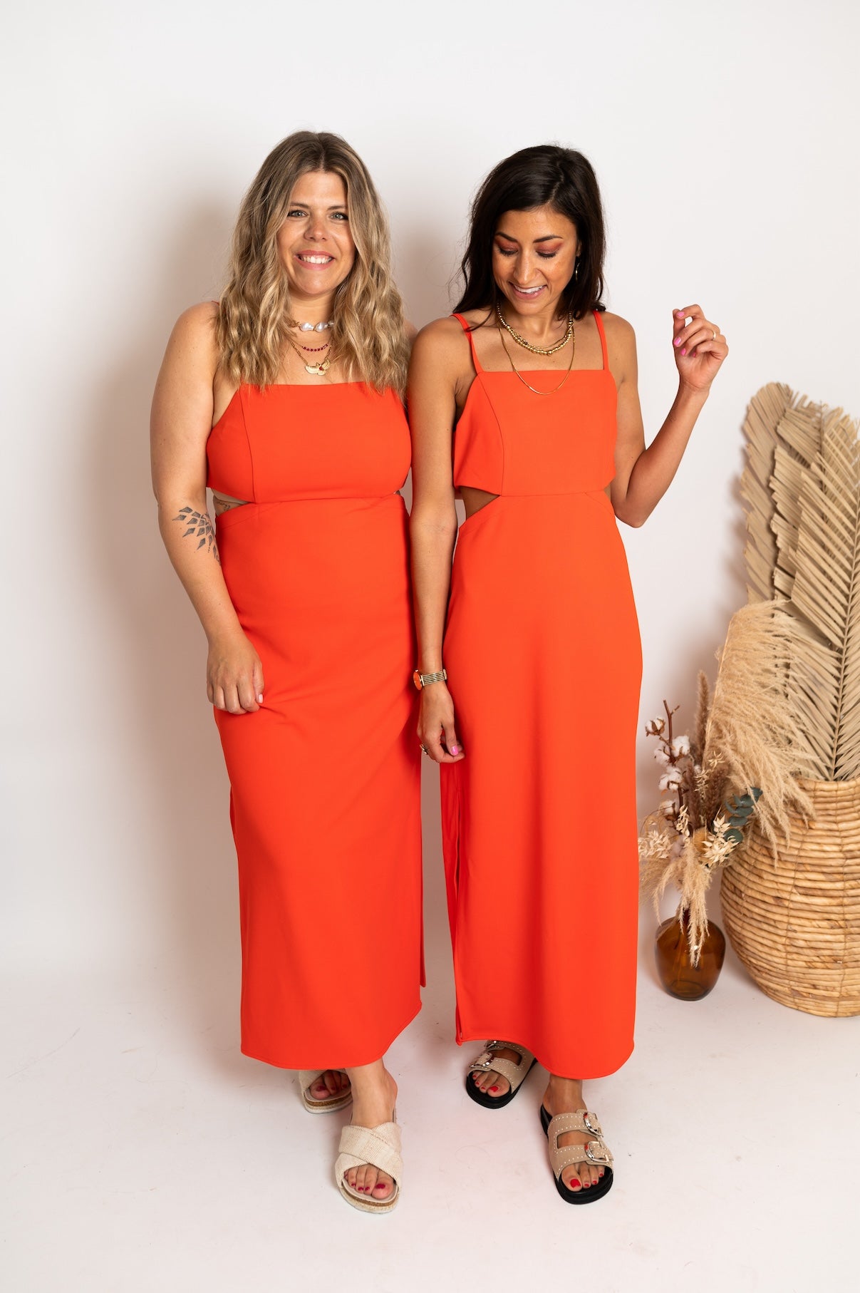 Orangefarbenes Aspen-Kleid